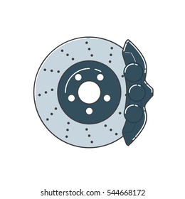 Brake Disc with caliper