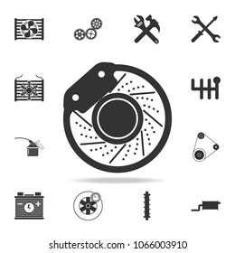 brake disc icon. Detailed set of car repear icons. Premium quality graphic design icon. One of the collection icons for websites, web design, mobile app on white background