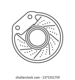 brake disc icon. Element of Car repear for mobile concept and web apps icon. Outline, thin line icon for website design and development, app development
