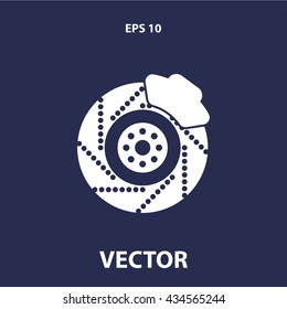 brake disc icon. brake disc sign