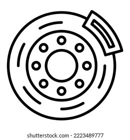 Imagen vectorial del icono del disco de freno. También se puede usar para aplicaciones web, aplicaciones móviles y medios impresos.