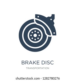 brake disc icon vector on white background, brake disc trendy filled icons from Transportation collection, brake disc vector illustration