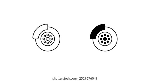 ícone de disco de freio com fundo branco vetor ilustração stock