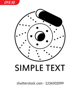 Brake disc logotype, vector illustration
