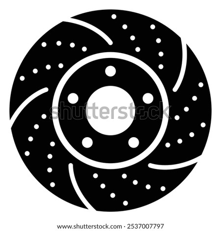 brake disc rotor side view