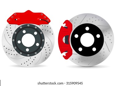Brake disc. Vector illustration isolated on white background