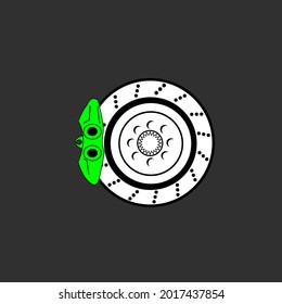 brake disc vektor green logo