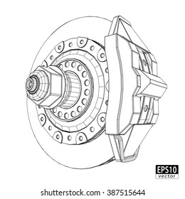 Brake Discs with Calipers / EPS10 Vector