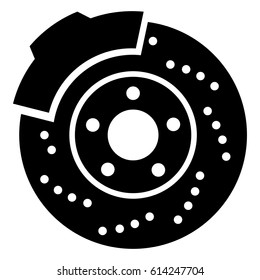 Brake discs. Car. Auto. Pads, brakes, car parts, car disc, car battery, rotor, shock absorber, caliper, tyre, spanner, disc pads. Sign. Icon