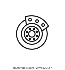 brake discs icon isolated on white background