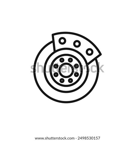 brake discs icon isolated on white background