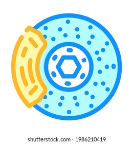 brake disk car color icon vector. brake disk car sign. isolated symbol illustration