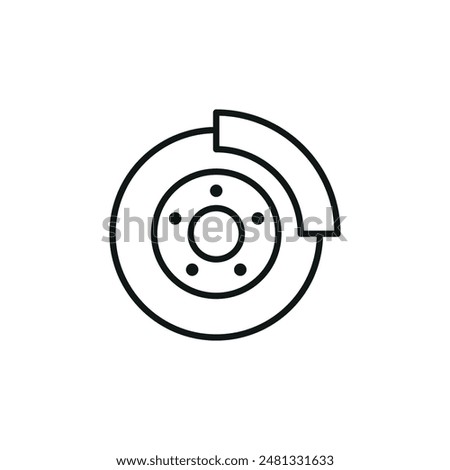 Brake Disk icon. Simple brake disk icon for social media, app, and web design. Vector illustration.