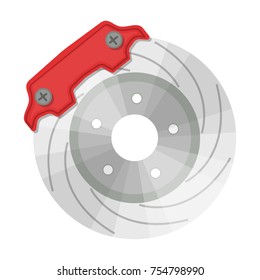 Brake disk single icon in cartoon style for design.Car maintenance station vector symbol stock illustration .