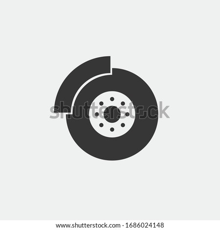 brake disk vector icon car brakes transport icon