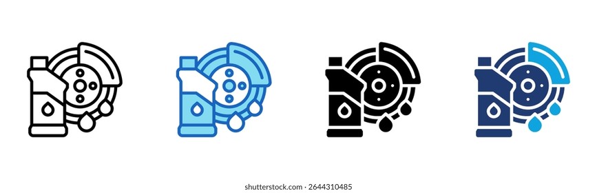 Brake Fluid icon Multi Style Vector Illustration