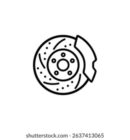 brake icon or brake pad outline icon vector isolated. Best brake outline icon for websites, product packaging, and more about brake product.