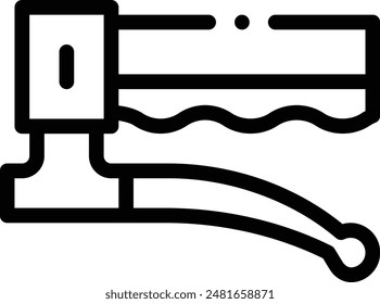 icono de freno. Diseño De Estilo Lineal Delgado Aislado Sobre Fondo Blanco