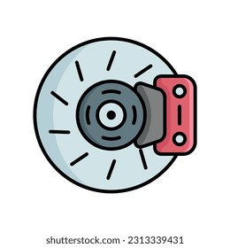 plantilla de diseño de vector de icono de freno en fondo blanco