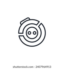 brake icon. vector.Editable stroke.linear style sign for use web design,logo.Symbol illustration.