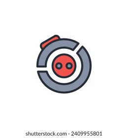 brake icon. vector.Editable stroke.linear style sign for use web design,logo.Symbol illustration.