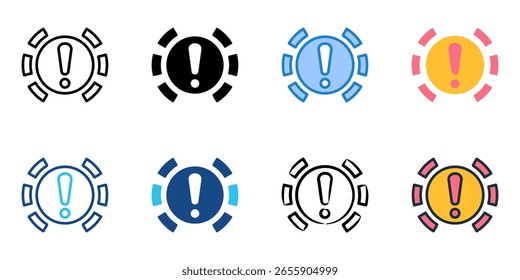 Conjunto de iconos de luces de freno colección de estilo múltiple 

