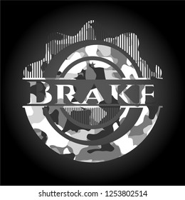 Brake on grey camouflage pattern