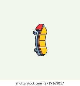 Diseño de Vector plano de icono de pastilla de freno.