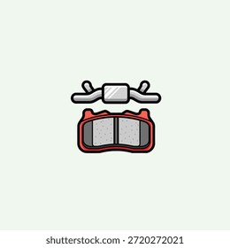 Diseño de Vector plano de icono de pastilla de freno.