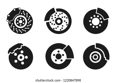 Brake pad icons parts for cars – stock vector