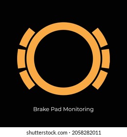 Brake Pad Monitoring sign icon symbol vector