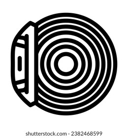 vector de icono de la línea mecánica del vehículo de reemplazo de la almohadilla de freno. señal mecánica del vehículo de repuesto de la pastilla de freno. símbolo de contorno aislado ilustración negra