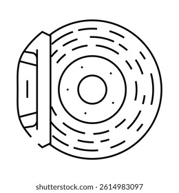 brake pad replacement car mechanic line icon vector. brake pad replacement car mechanic sign. isolated contour symbol black illustration