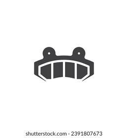 Brake Pad vector icon. filled flat sign for mobile concept and web design. Car brake pad glyph icon. Symbol, logo illustration. Vector graphics