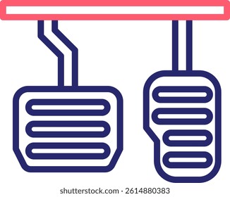 Brake Pedal Icon Color Vector Illustration