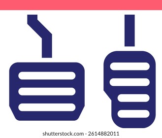 Brake Pedal Icon Fill Vector Illustration
