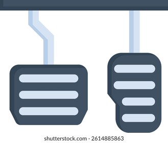 Brake Pedal Icon Flat Vector Illustration