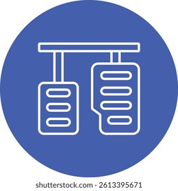 Brake Pedal vector icon. Can be used for printing, mobile and web applications.