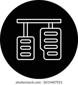Brake Pedal vector icon. Can be used for printing, mobile and web applications.