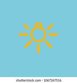 Brake problem icon. Car dashboard sign. Flat vector illustration
