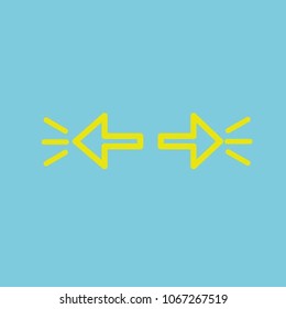 Brake problem icon. Car dashboard sign. Flat vector illustration