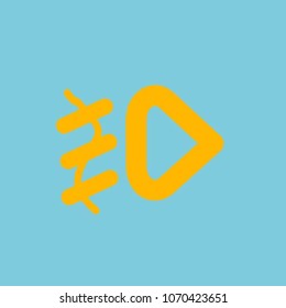 Brake problem icon. Car dashboard sign. Flat vector illustration