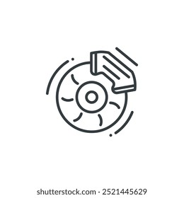 Brake shoe icon, vector illustration