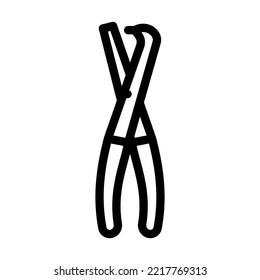 brake spring plier line icon vector. brake spring plier sign. isolated contour symbol black illustration