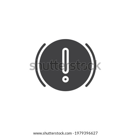 Brake system alert vector icon. filled flat sign for mobile concept and web design. Vehicle brake system warning glyph icon. Symbol, logo illustration. Vector graphics