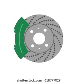 brake system on the white background. Vector illustration