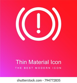 Brake System Warning red and pink gradient material white icon minimal design