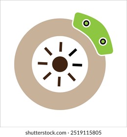 brake vector icon line template