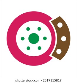 brake vector icon line template