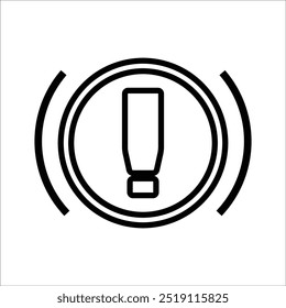 brake vector icon line template
